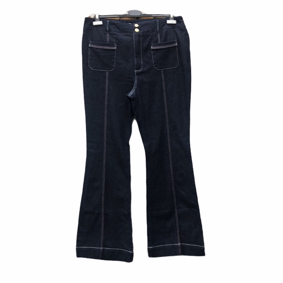 NWOT dark blue Pilcro Flares - Picture 5 of 16